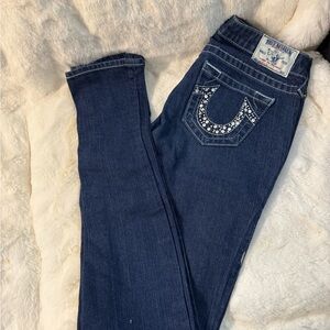 True Religion Women's Dark Blue Skinny Jeans